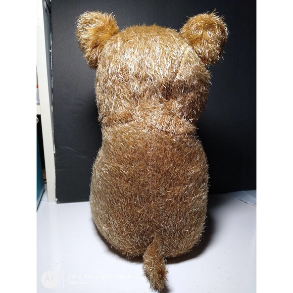 Teddy Bear rubber face vintage stuffed wood wool filled Carnival prize 1950s - Picture 6 of 11